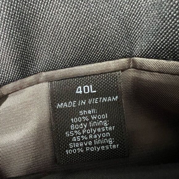 Marc Anthony Sportcoat Blazer Men’s Size 40L Gray Lined Suit Jacket 100% Wool - Picture 6 of 7